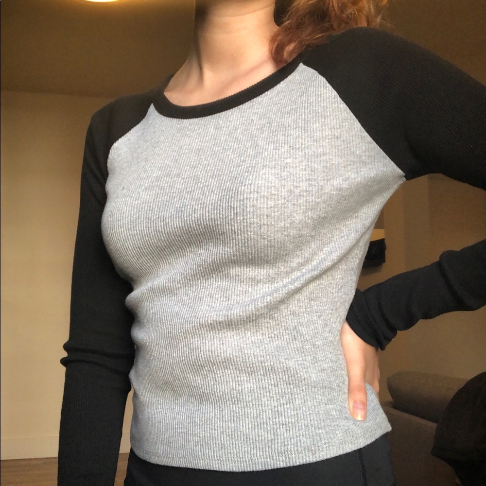 Ivy + Main long sleeve baseball style tee